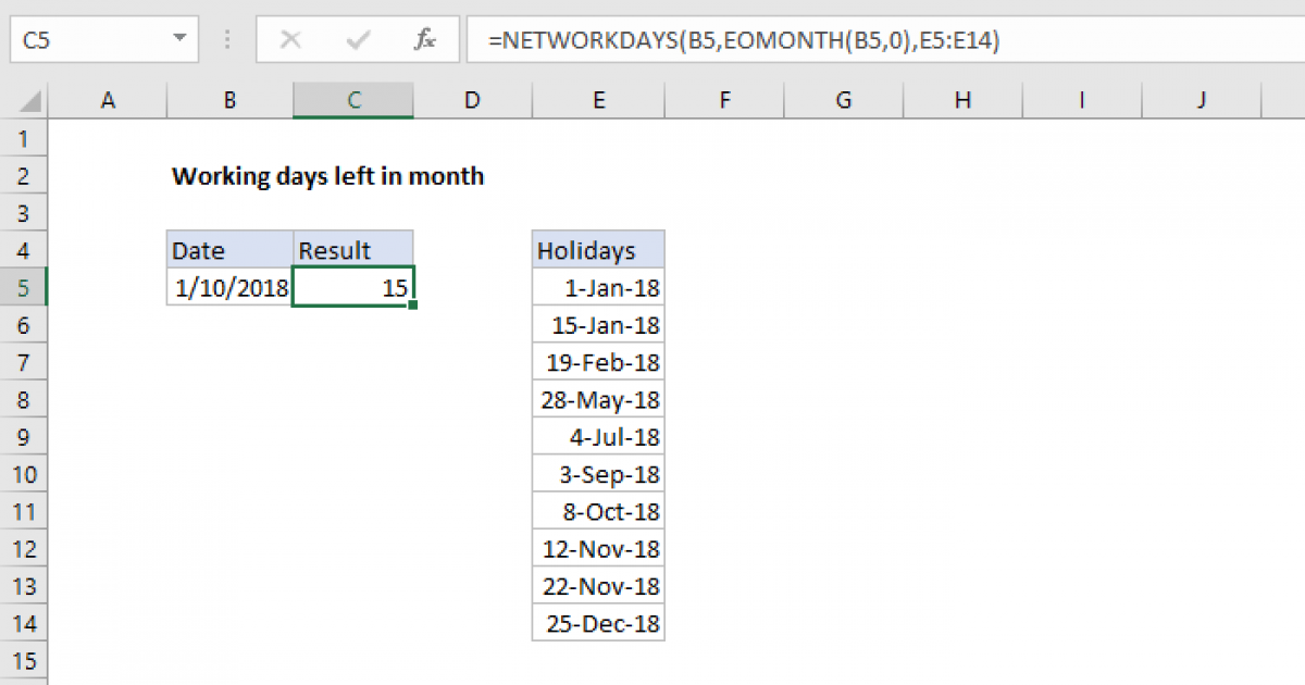 working-days-left-in-month-excel-formula-exceljet